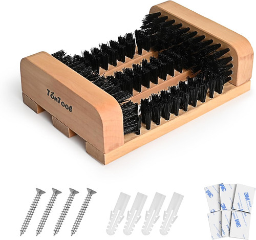 Solid wood boot scraper - wood,