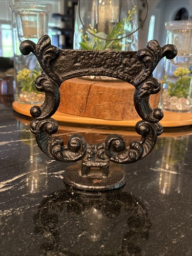 Cast iron boot scraper ornate - cast,