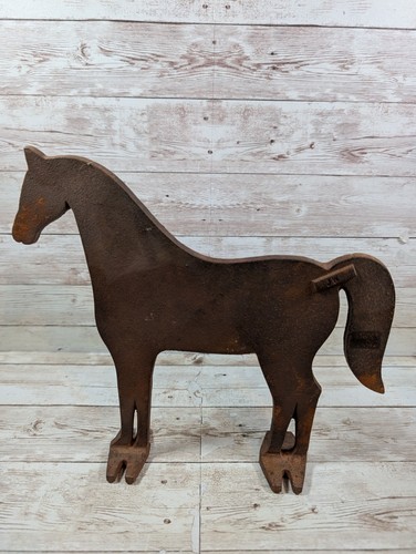 Vintage cut cast iron - jw, horse