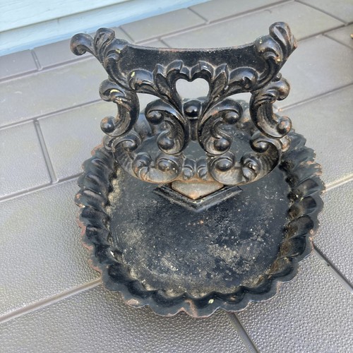 Vintage cast iron boot scraper - iron,